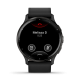 Venu 3 Slate stainless steel bezel with black case and black leather band - 010-02784-52- Garmin